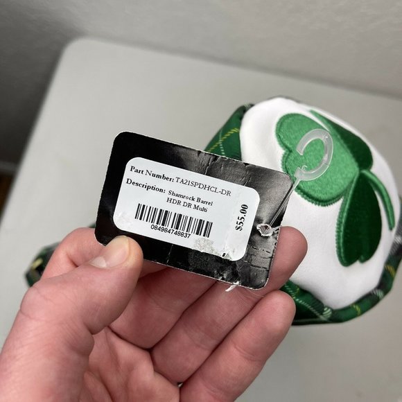 Titleist Shamrock Barrel Irish Clover Golf Club Headcover Green White New W Tags - Picture 5 of 8